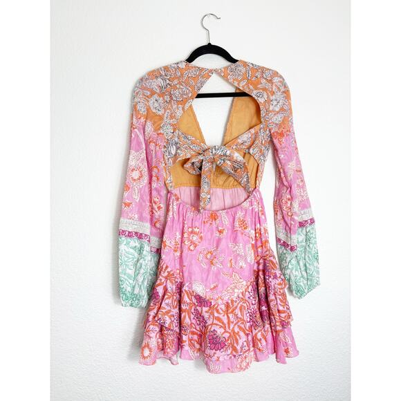 Hemant & Nandita Sidra Mini Dress Size XS Embroidered Cut Out Colorful - Picture 13 of 14